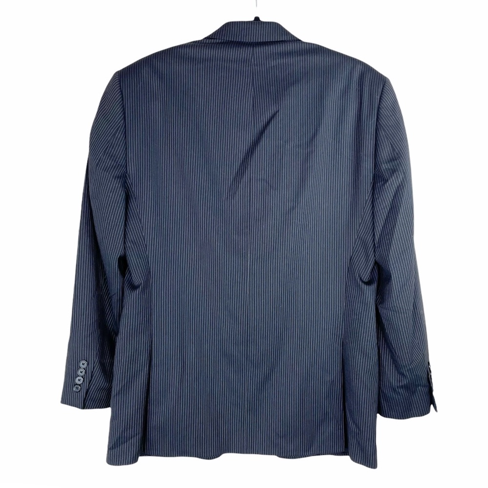 Apt 9 Gray Stripe Three Button Wool Blazer - image 2